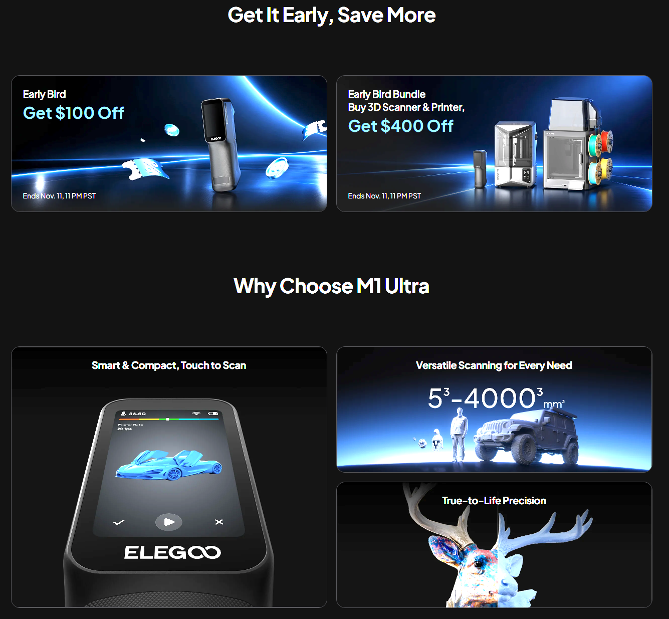 Elegoo M1 Ultra: újabb kínai 3Dnyomtató-gyártó lép be a szkennerpiacra